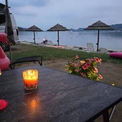 Abenddämmerung 🌛🌊❤️🥂 ... ein Träumchen 😎😴