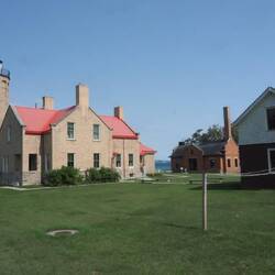 Old Mackinac Point Lighthouse grounds.