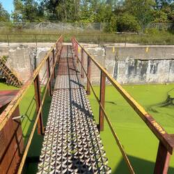 Catwalk across the lock.