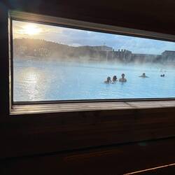 Inside the sauna