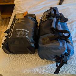 Drybags packed and ready to go.
