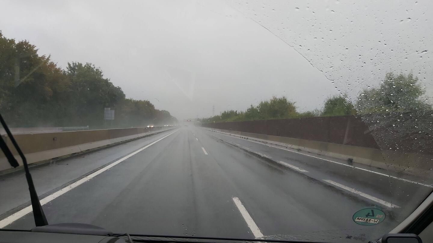 Heimfahrt im Dauerregen