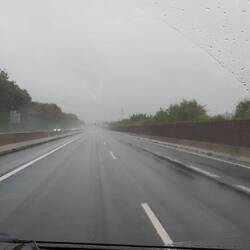 Heimfahrt im Dauerregen