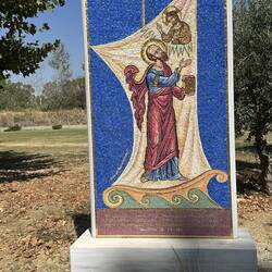Mosaic depiction of St. Paul outside baptistry
