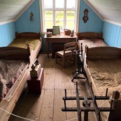 The family beds. Often 10-12 people shared the beds and had to sit all night. A