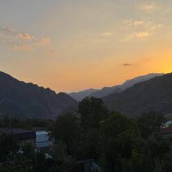 Sunset over the mountains