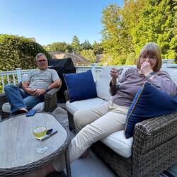 Hanging with Roberta at her place