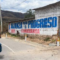 Political slogans in every village