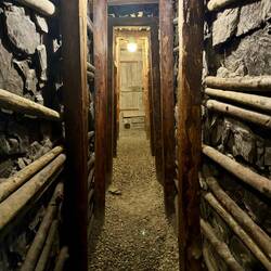 Der Nachbau eines Stollen unter Tage