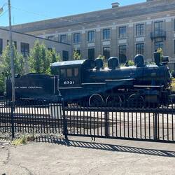 On display at the train station.