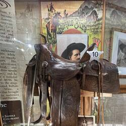 A saddle made by a saddler near Craig for Buffalo Bill