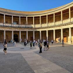 Inside the palace, a lot like the Pantheon in Rome but without a roof