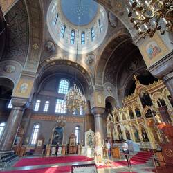 Inside the Russian orthodox Cathedral