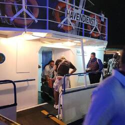 Ferry at night