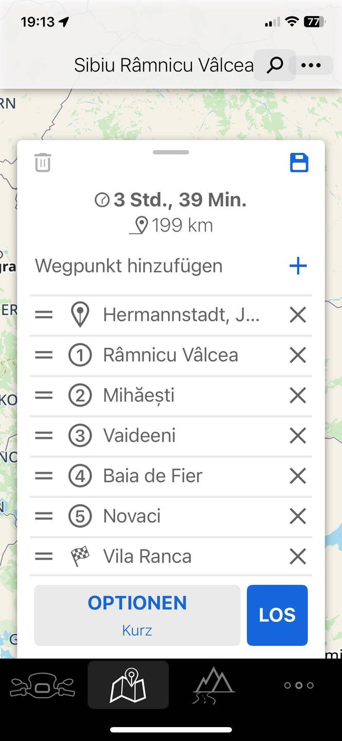 Unser Reiseplan zur Transalpina