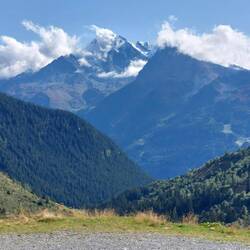 Mont Pourri på den anden side af dalen Val d'Isere