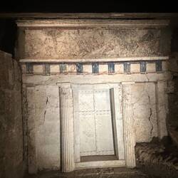 Philip II tomb with detailed painting above