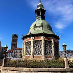 "Wasserkunst", ab Mittelalter Bezeichnung für Schöpf- und Pumpwerke zur Sicherung Wasserversorgung