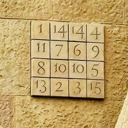 All numbers across and down add to 33, Ian read about this in one of his books!