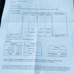 Esto es lo que costó el camping cerca de Bilbao x 3 noches