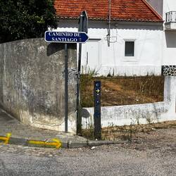 First "Caminho de Santiago" sign I saw. In Portugal people say Bom Caminho ("may your path be good")