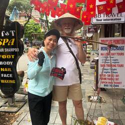 She was pretty happy with him.