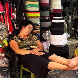 She's had a long day.