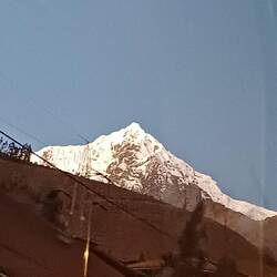 Der Blick auf die Berge auf dem Weg zurück nach Cusco