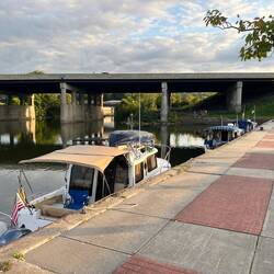 I90 in front of us, a railroad track across the canal behind us. Should be a quiet night. lol