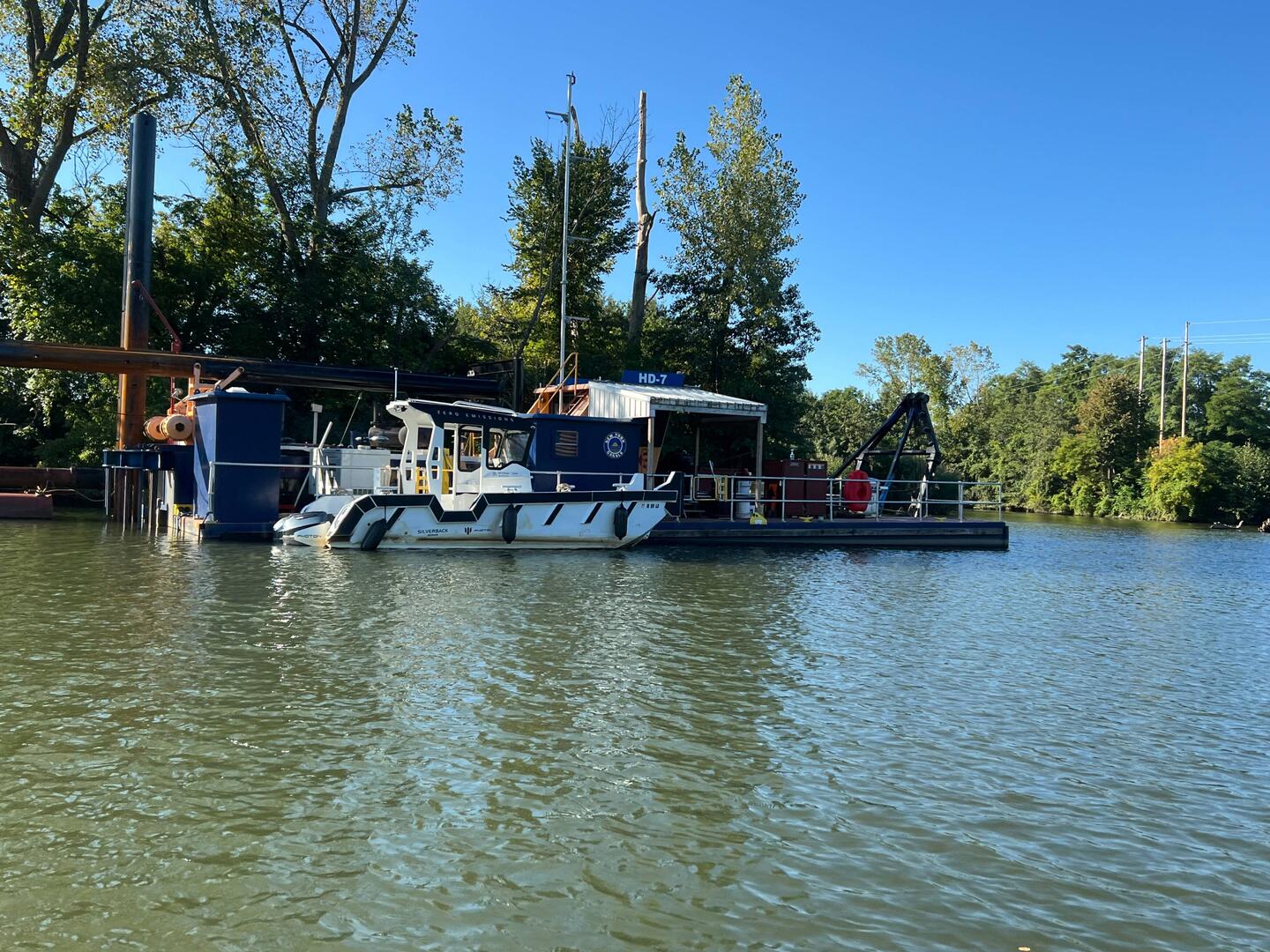Another dredge barge standing by