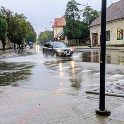 Land unter in Silute.