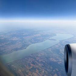Auch den Balaton hatten wir schon auf dem Hinflug gesehen.