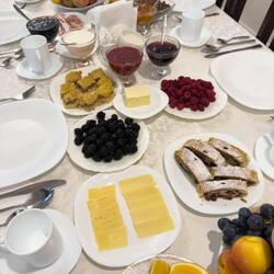 Reichhaltiges Frühstück in Karakol