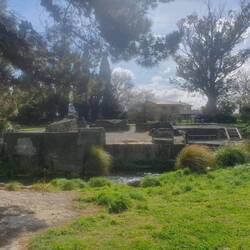 Remnants of old mill. Blenheim river walk