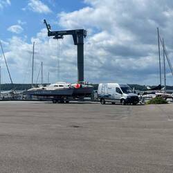 Kurz vor dem Einwassern