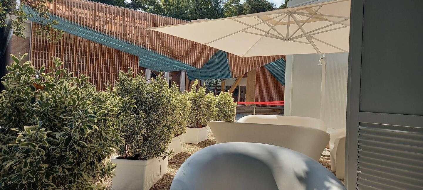 Cafe at the Finland pavilion