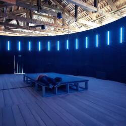 Resting in audio art installation 😊