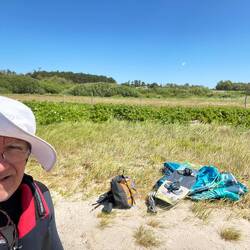Kiten in der Bucht bei 27 Knoten
