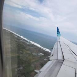 Küste von Java beim Anflug