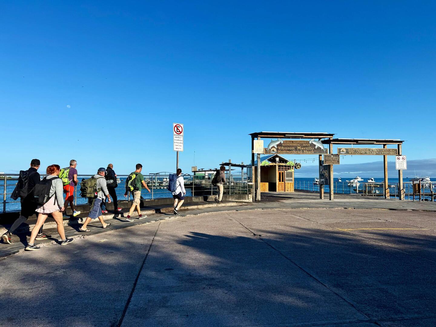 Auf dem Weg zum Pier