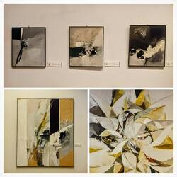 Tentoonstelling op de begane grond van een andere kunstenaar