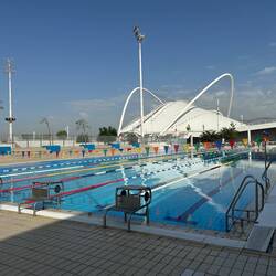 One of the 13 swimming pools in OAKA