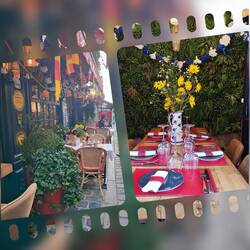 Überall sieht man liebevoll eingedeckte Tische