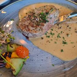 Und mein Pfeffersteak