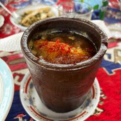 Piti, traditional dish of lamb and chickpeas