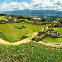 Panoramic view of Monte Albán, the city of Zapotecs.