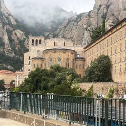 The monastery very misty when we arrived