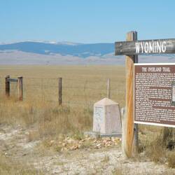 Approaching Laramie, we cross the route of this fabled wagon trail
