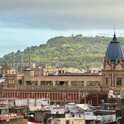View to Montjuic from the rooftop