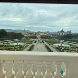 View of the garden from the marble hall to the Lower Belvedere